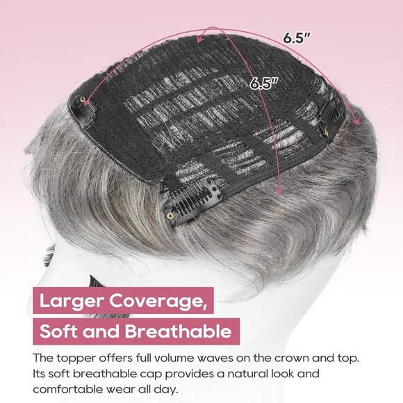 REECHO Hair Topper for Women - 100% Japanese Revolutionary Fiber - Picture 4 of 6